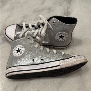 Converse Silver High-Top Sneakers